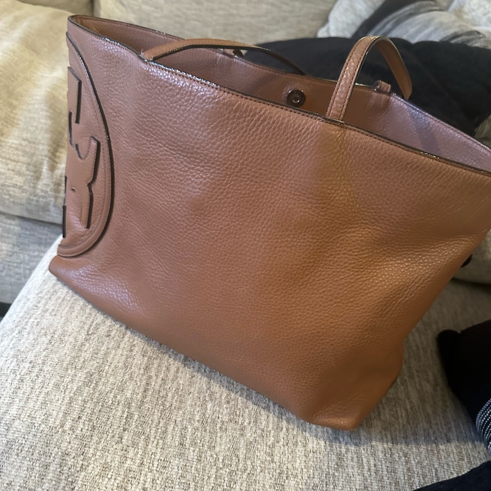 Tory Burch tote with embossed logo